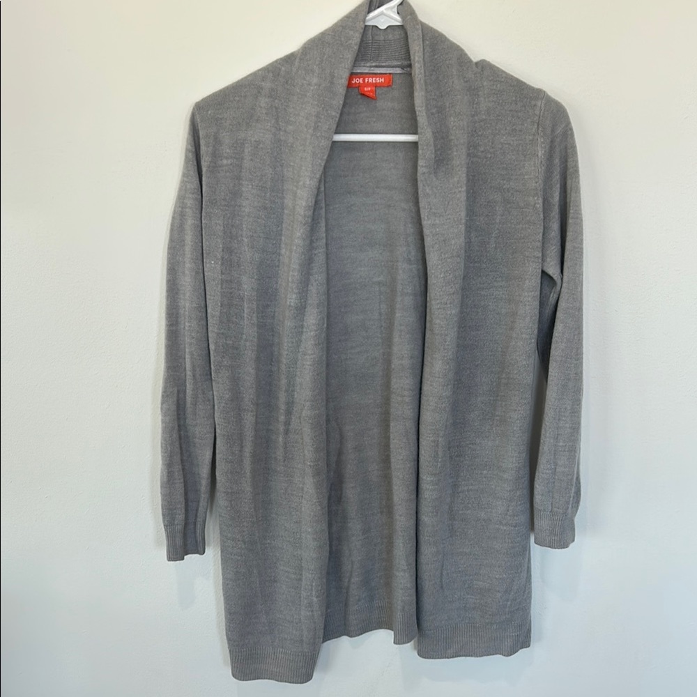 Joe Fresh Women's Gray Open Cardigan Sweater